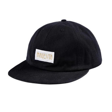 Magenta Script 6-Panel Hat Black