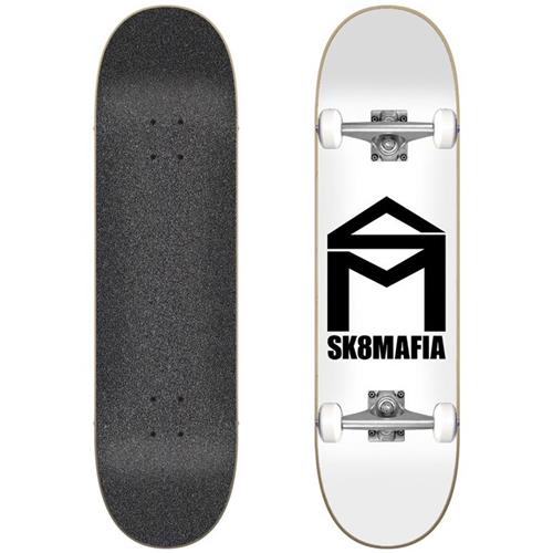 SK8Mafia House Logo White 7.75" Skateboard Complete