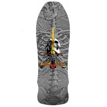 Powell Peralta Geegah Skull & Sword Silver 9.75" Skateboard Deck