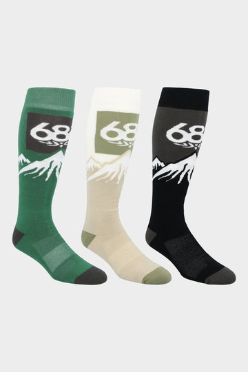 686 MEN'S SNOW CAPS SOCK 3-PACK