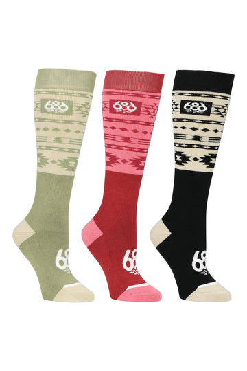 686 WOMENS SOUTHWEST SOCKS - 3 PACK 2026