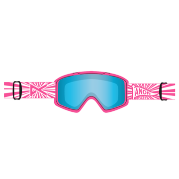 ANON TRACKER 2 GOGGLES (LOW BRIDGE) - PINK FLAG/ BLUE