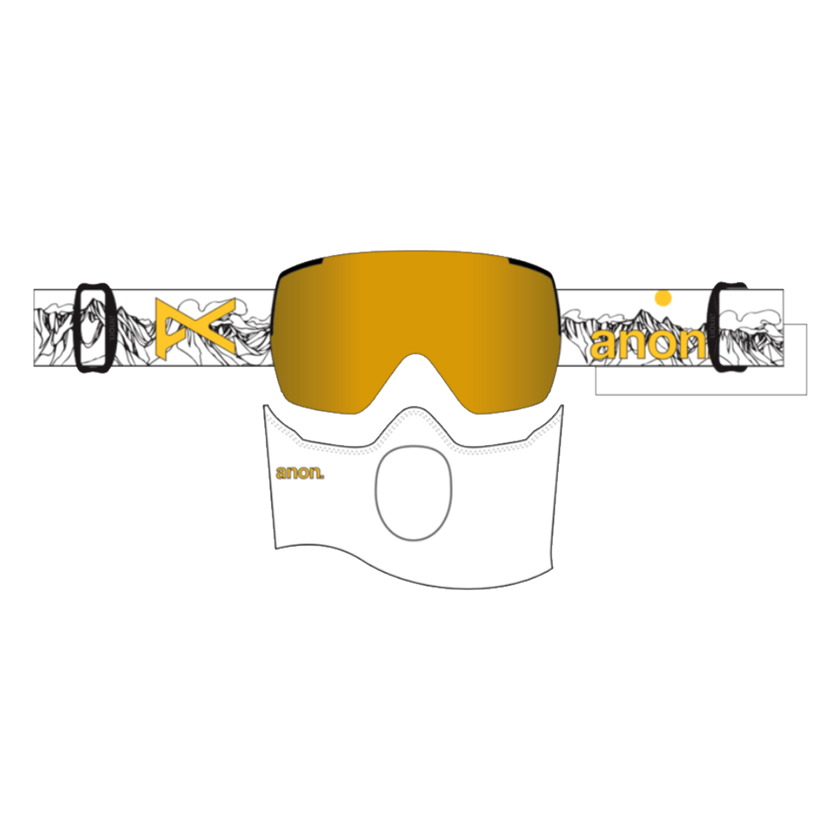 ANON M5S GOGGLES (LOW BRIDGE) - JUMBO PERCEIVE SUNNY BRONZE