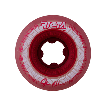 RICTA SHANAHAN CRYSTAL CORES CLEAR METALLIC RED 95A SKATEBOARD WHEELS