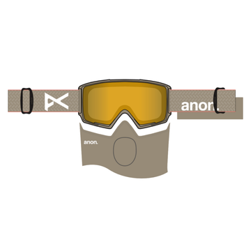 ANON M3 GOGGLES (LOW BRIDGE) + MFI MASK + BONUS LENS - SUMMIT TAUPE PERCEIVE SUNNY BRONZE