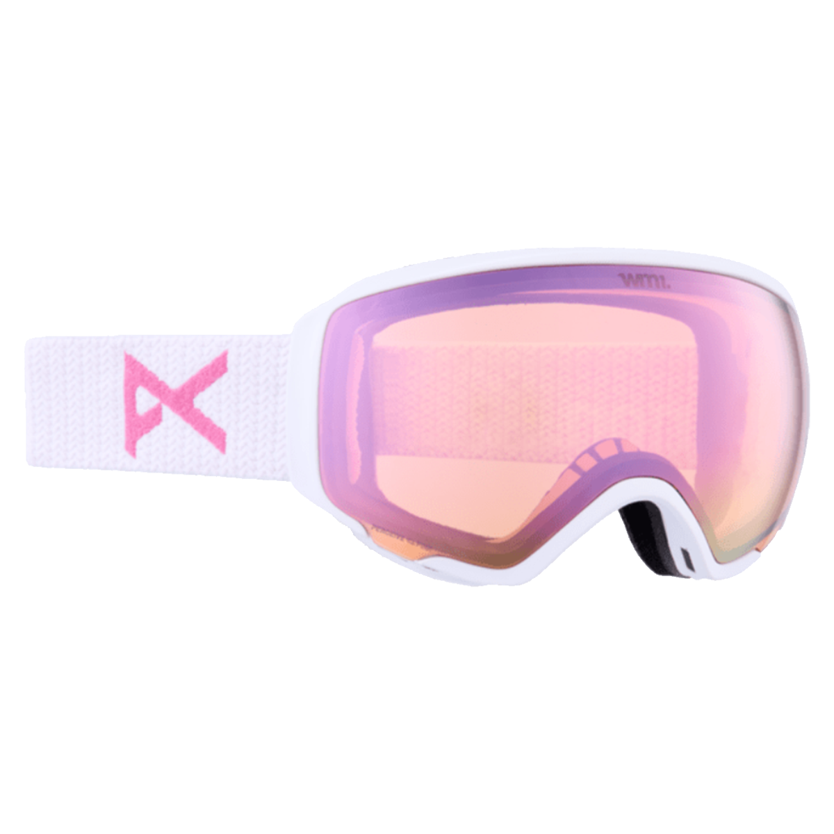 ANON WM1 GOGGLES (LOW BRIDGE) + MFI MASK + BONUS LENS - WHITE PERCEIVE CLOUDY PINK