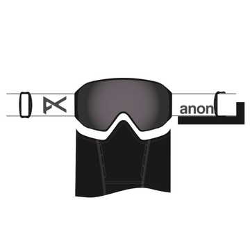 ANON M4S GOGGLES CYLINDRICAL (LOW BRIDGE) - WHITE PERCEIVE SUNNY ONYX