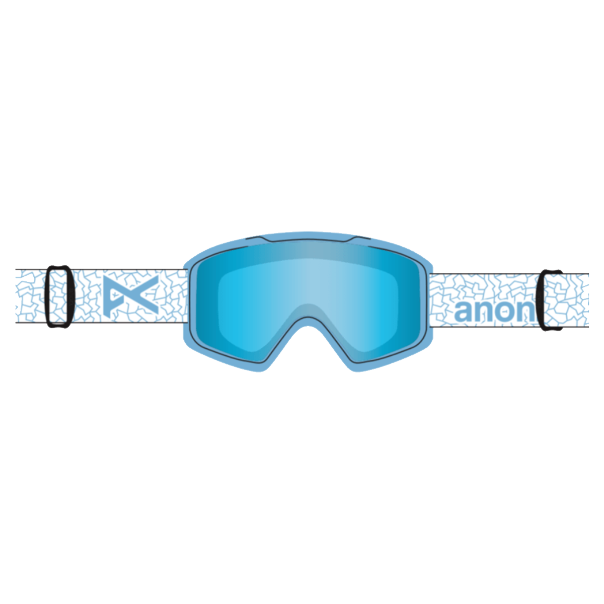 ANON TRACKER 2 GOGGLES (LOW BRIDGE) - CRACKLE/BLUE AMBER