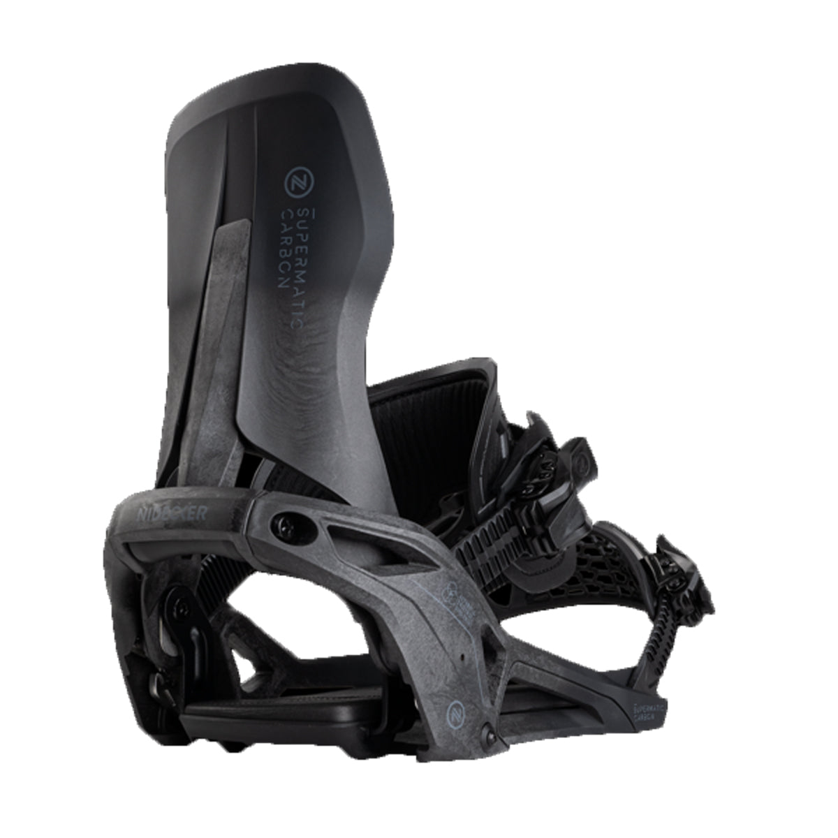 NIDECKER SUPERMATIC CARBON BLACK SNOWBOARD BINDINGS 2025