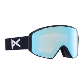 ANON M4S CYLINDRICAL GOGGLES - BLACK/PERCEIVE VARIABLE BLUE (LOW BRIDGE) +MFI MASK + SPARE LENS