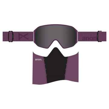 ANON M4S CYLINDRICAL GOGGLES - GRAPE/PERCEIVE SUNNY ONYX (LOW BRIDGE) +MFI MASK + SPARE LENS