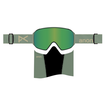 ANON M4 TORIC GOGGLES - HEDGE/PERCEIVE VARIABLE GREEN (LOW BRIDGE) +MFI MASK + SPARE LENS
