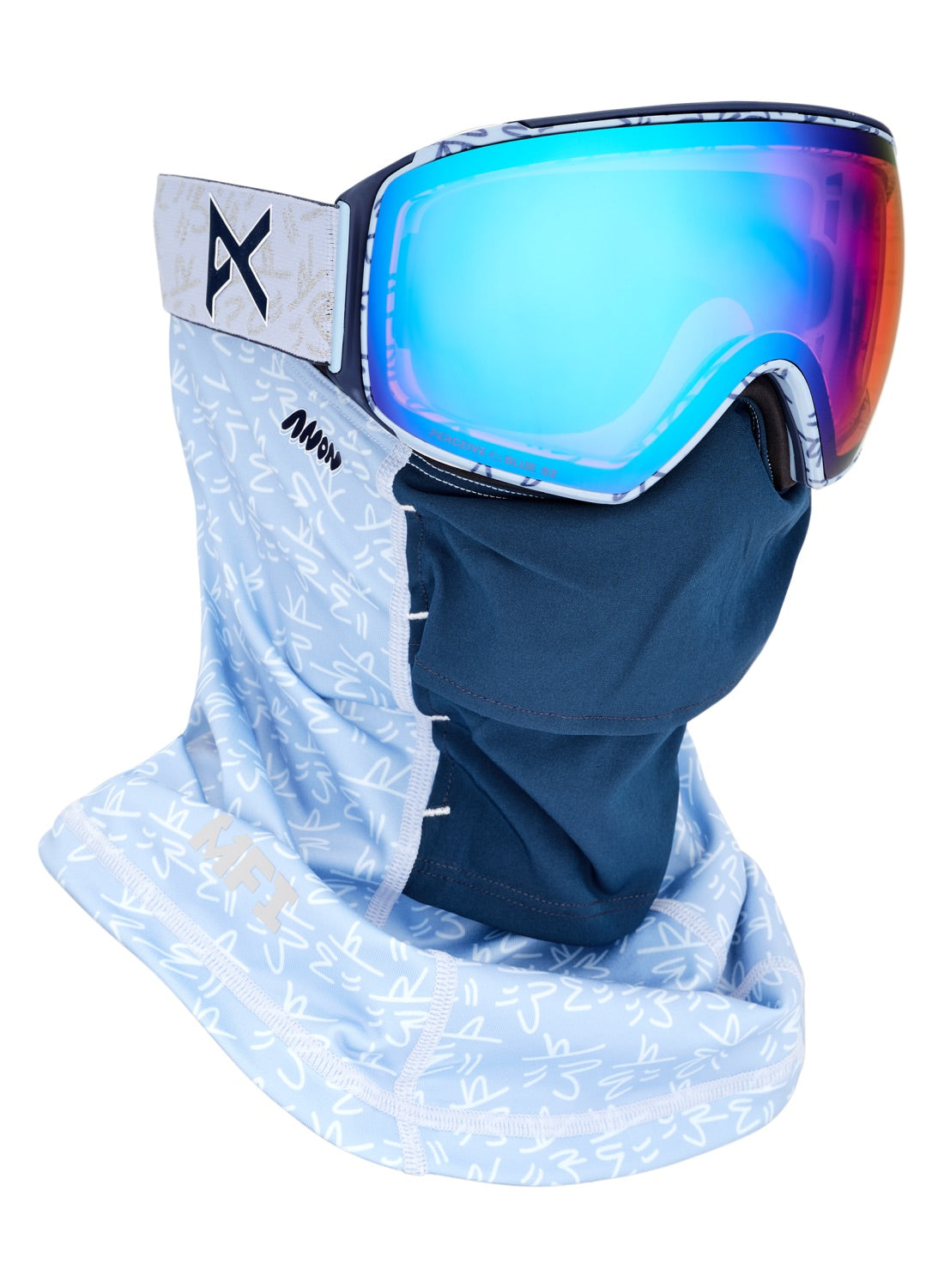 anon. m4ブルーレンズ ANON M4 GOGGLES (TORIC) + BONUS LENS + MFI® FACE MASK (LOW BRIDGE) 202