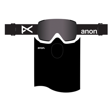 ANON M5 GOGGLES - SMOKE/PERCEIVE SUNNY ONYX (LOW BRIDGE) +MFI MASK + SPARE LENS