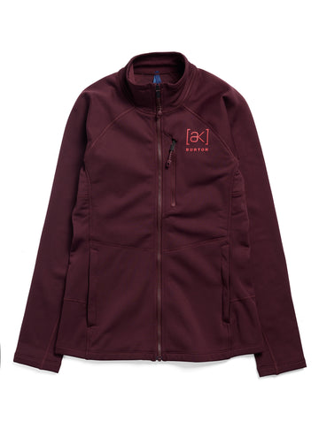 BURTON WOMENS [AK] BAKER STRETCH FLEECE FULL-ZIP 2027