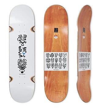 Polar SHIN SANBONGI - Faces - White - 8.25" Skateboard Deck