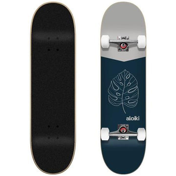 Aloiki Blue Leaf 7.87" Skateboard Complete