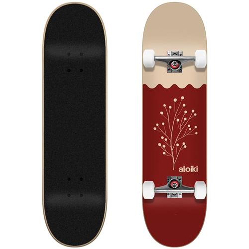 Aloiki Red Leaf 7.75" Skateboard Complete