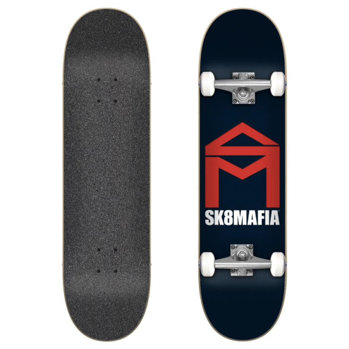 Sk8Mafia House Logo Navy 7.87" Skateboard Complete