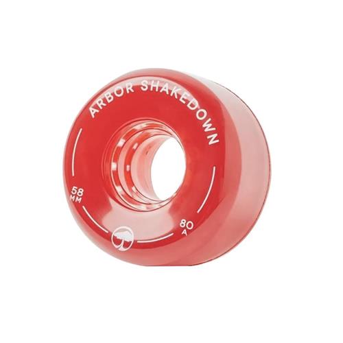 Arbor Shakedown Vintage 58mm 80A Red Wheel Pack