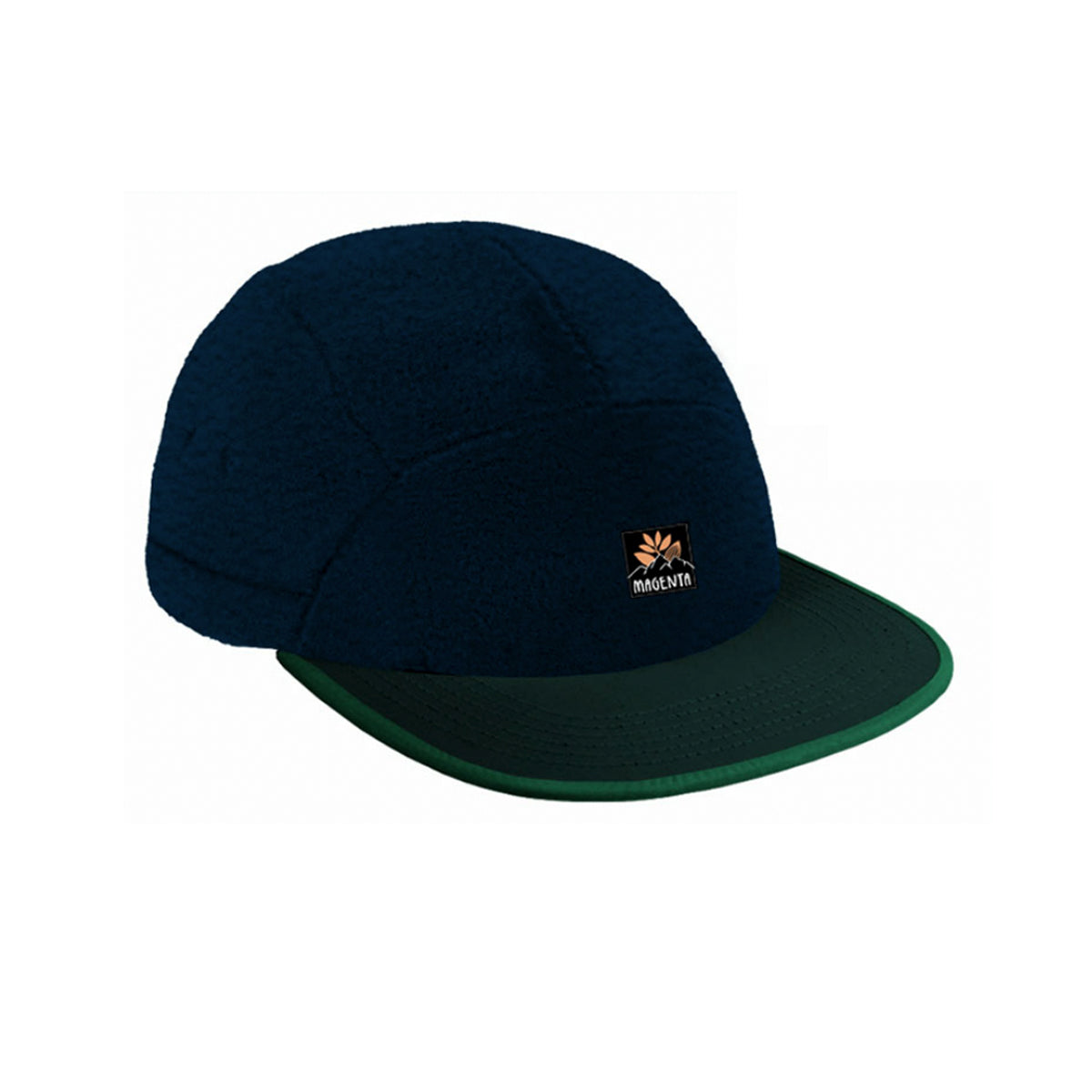 Magenta Hiver Fleece 5-Panel Navy/Green Hat