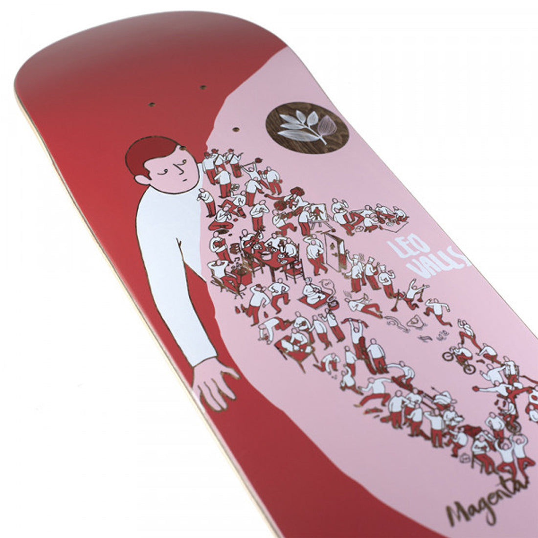Magenta Leo Valls Extravision 7.875" Skateboard Deck