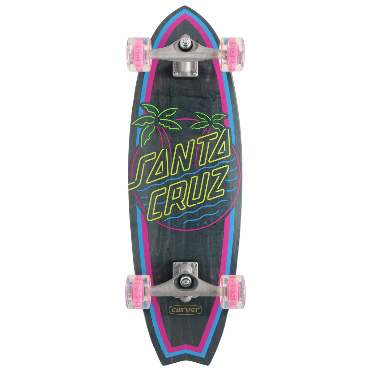 Santa Cruz x Carver Glow Dot Shark 9.85" Surfskate Complete