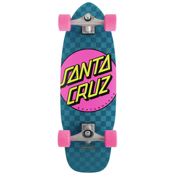 Santa Cruz x Carver Pink Dot Check Cut Back 9.75" Surfskate Complete