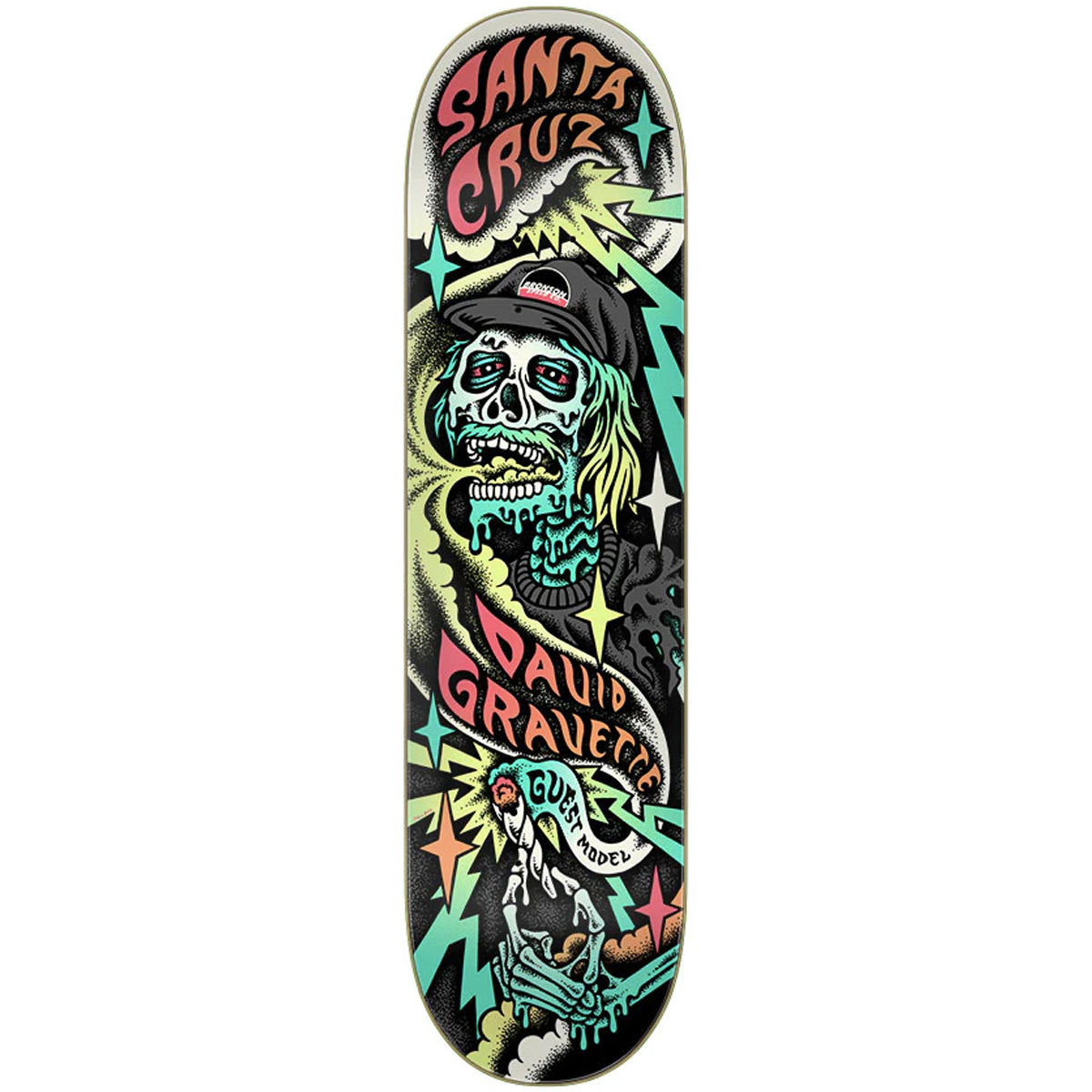 Santa Cruz Gravette Hippie Skull Pro 8.3" Skateboard Deck